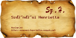 Szénási Henrietta névjegykártya