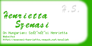 henrietta szenasi business card
